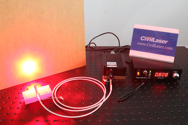 red fiber coupled laser